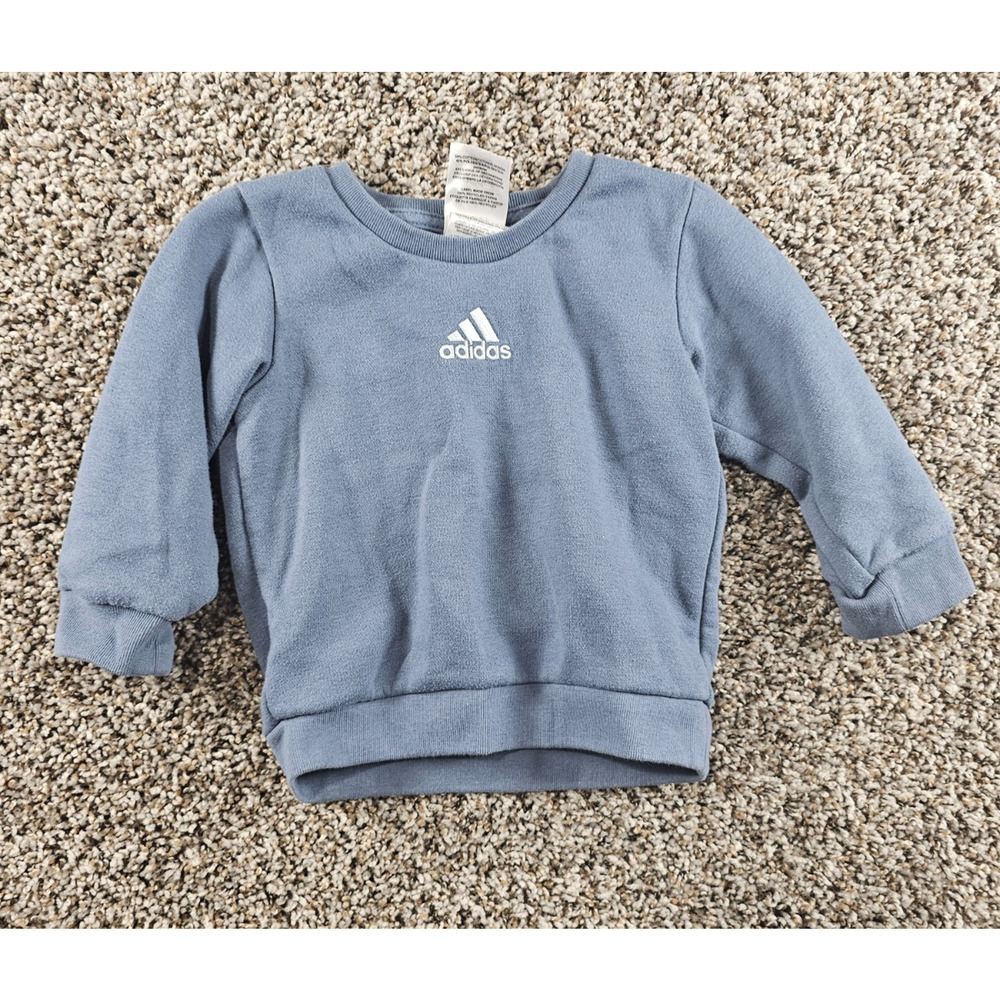 Adidas Baby Girls Sz 18M Crew Neck Athletic Sweatshirt Light Purple